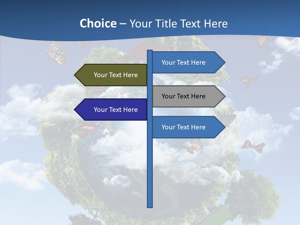 Cloud Sphere Map PowerPoint Template