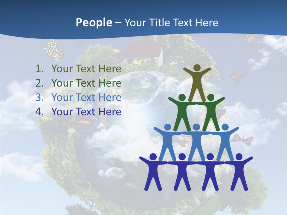 Cloud Sphere Map PowerPoint Template