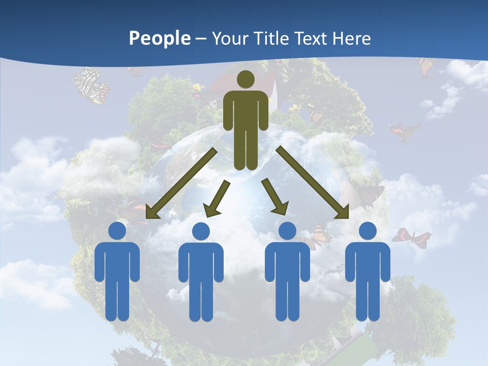 Cloud Sphere Map PowerPoint Template