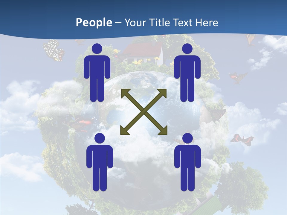 Cloud Sphere Map PowerPoint Template