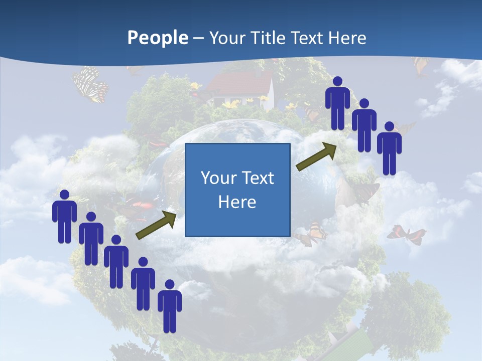 Cloud Sphere Map PowerPoint Template