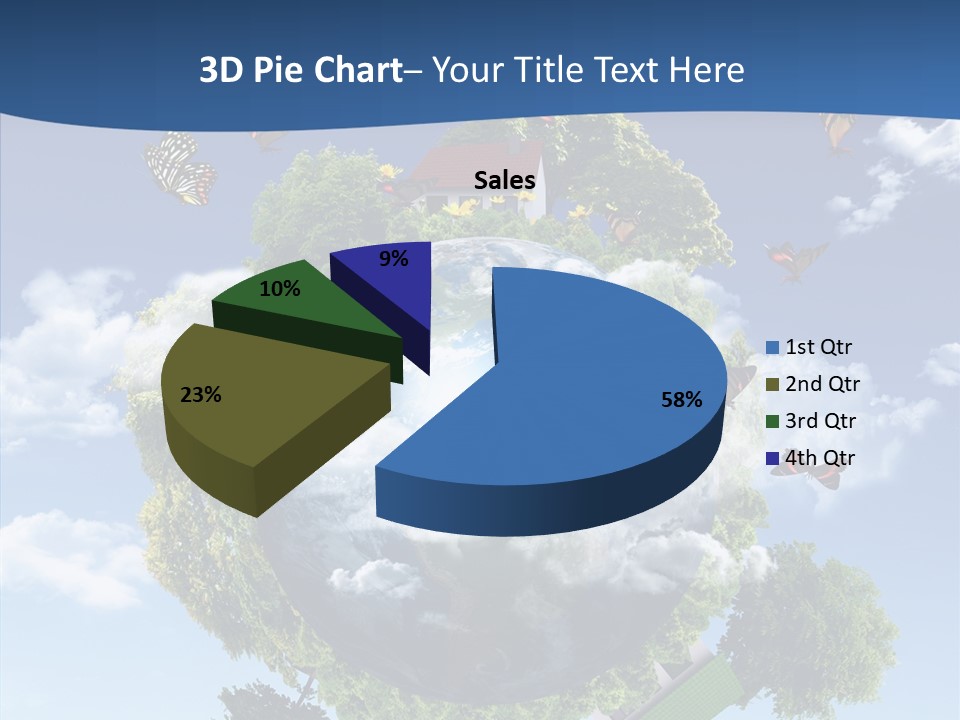 Cloud Sphere Map PowerPoint Template