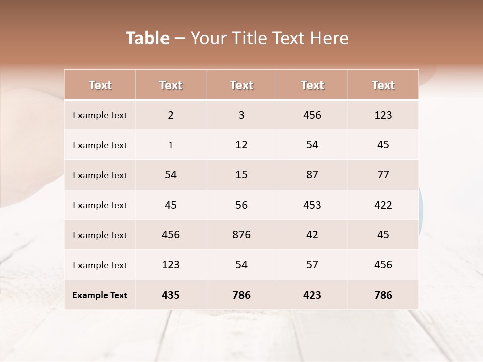 Wood Morning Minute PowerPoint Template