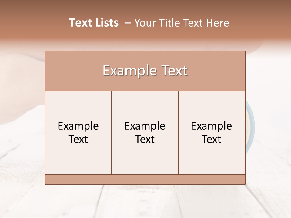 Wood Morning Minute PowerPoint Template