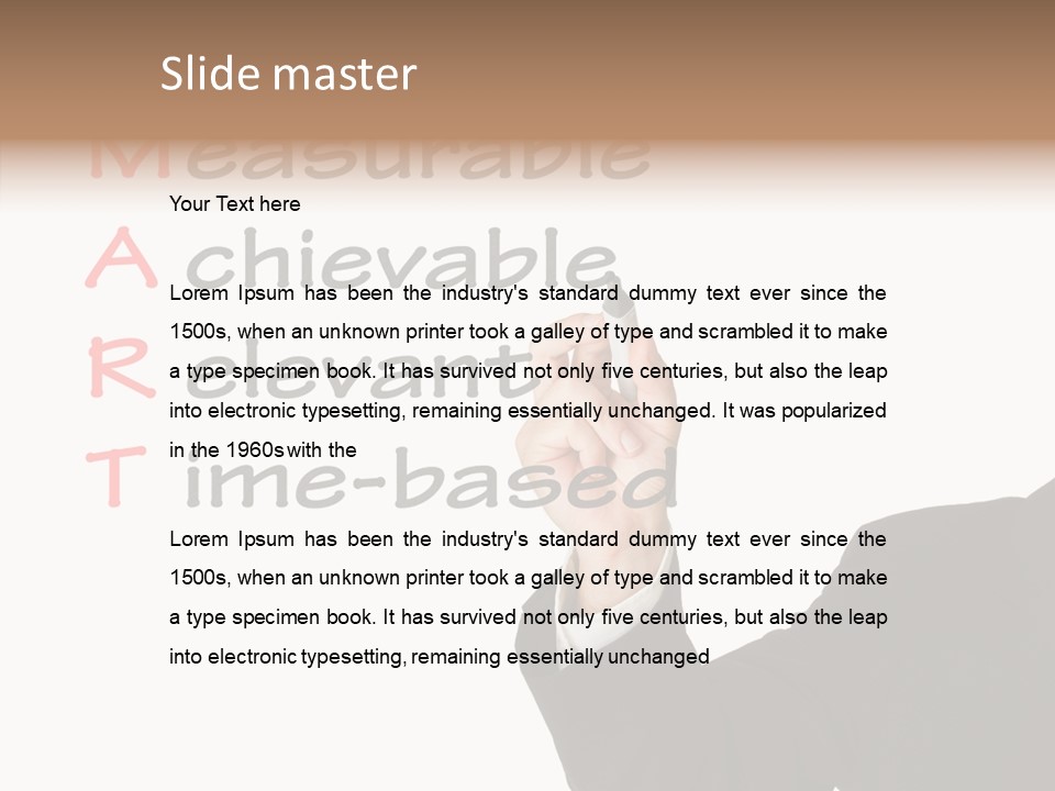 Suit Isolated Teach PowerPoint Template