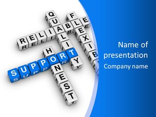 Blue Loyalty White PowerPoint Template