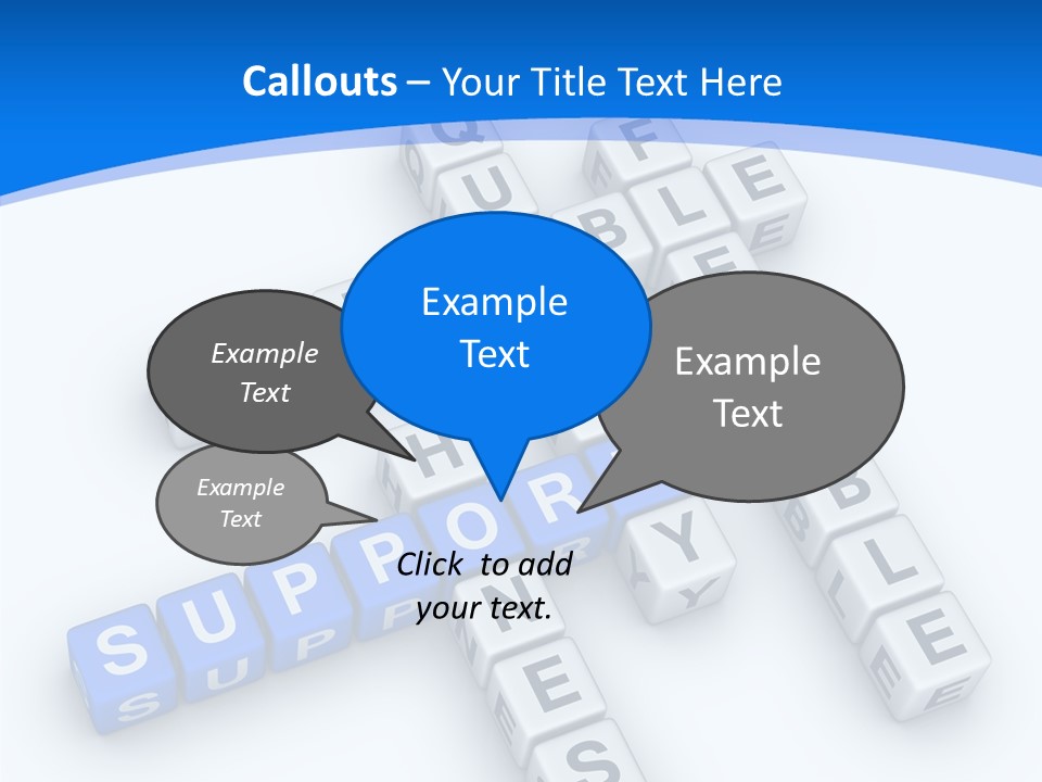 Blue Loyalty White PowerPoint Template