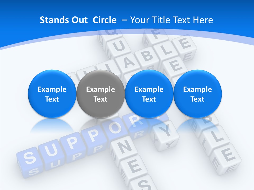 Blue Loyalty White PowerPoint Template