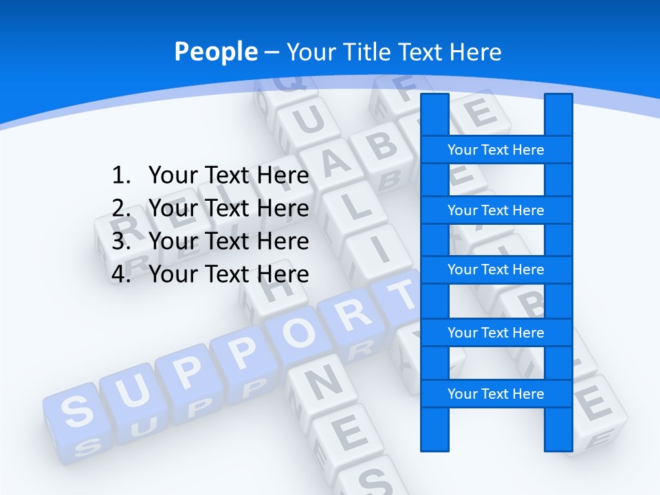Blue Loyalty White PowerPoint Template