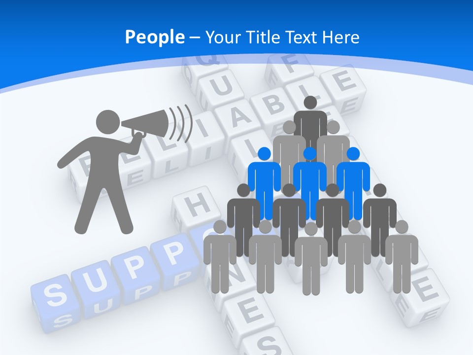 Blue Loyalty White PowerPoint Template