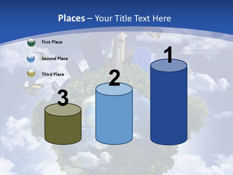 Aerial Sunlight Earth PowerPoint Template