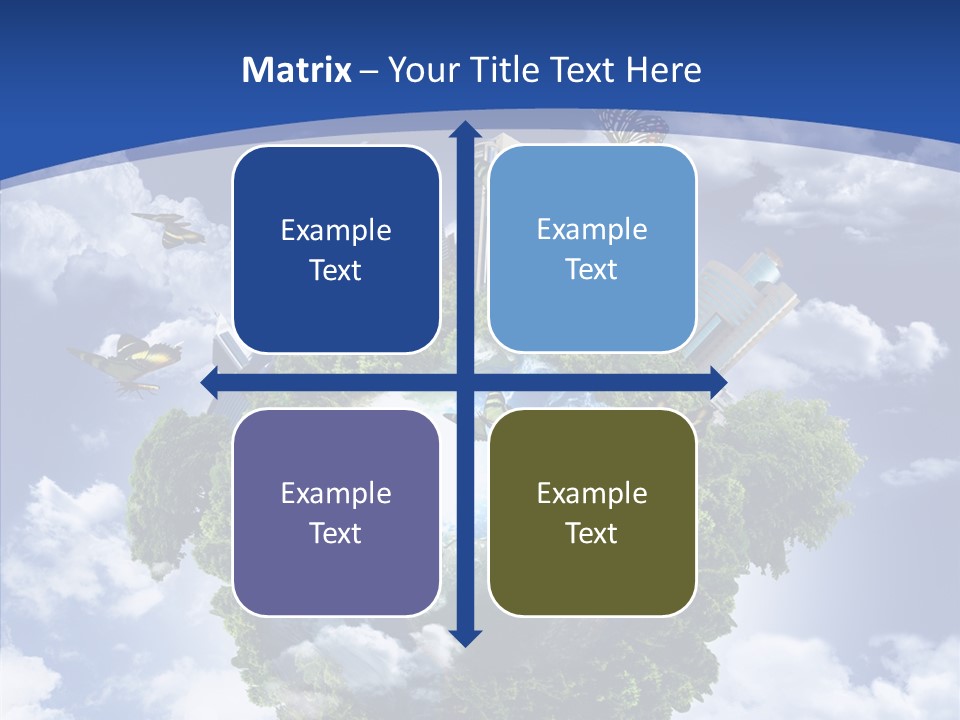 Aerial Sunlight Earth PowerPoint Template