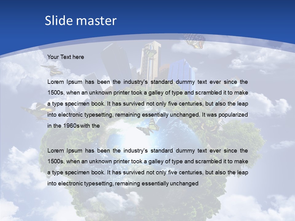 Aerial Sunlight Earth PowerPoint Template