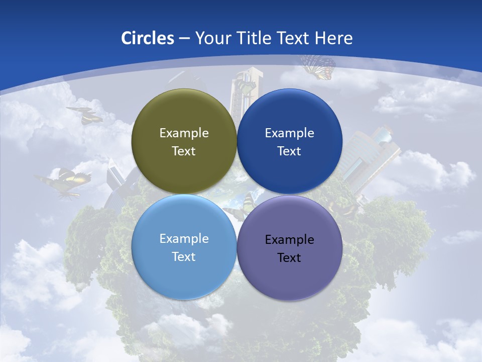 Aerial Sunlight Earth PowerPoint Template