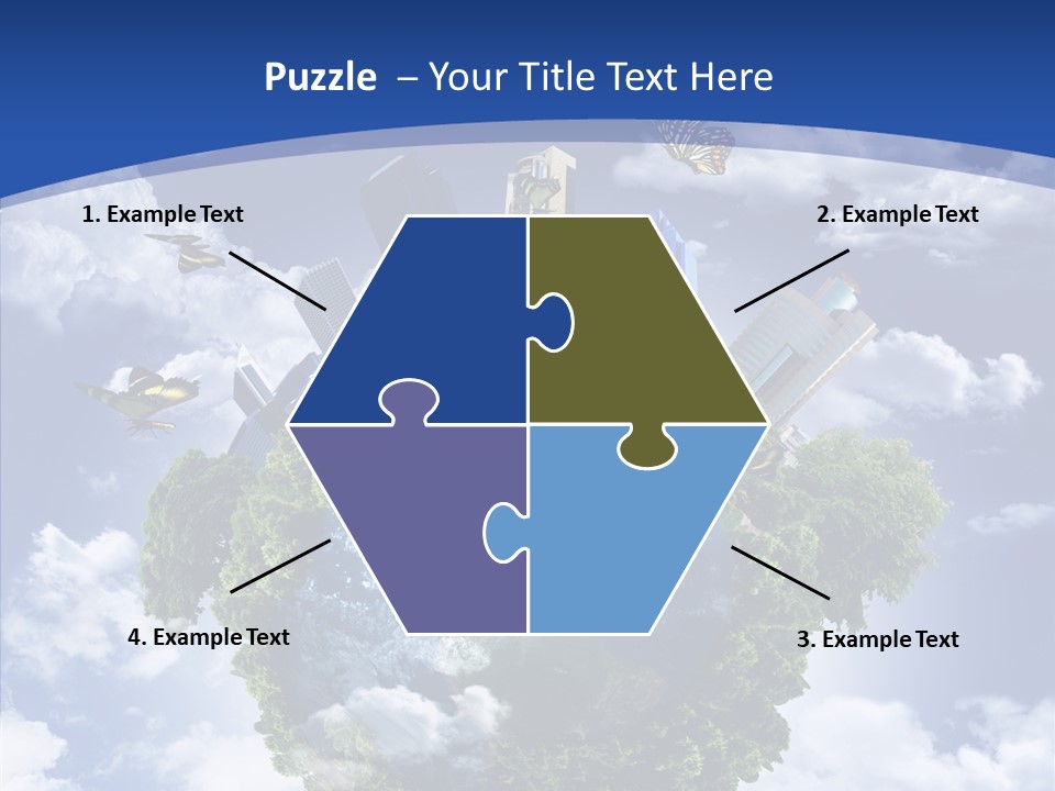 Aerial Sunlight Earth PowerPoint Template