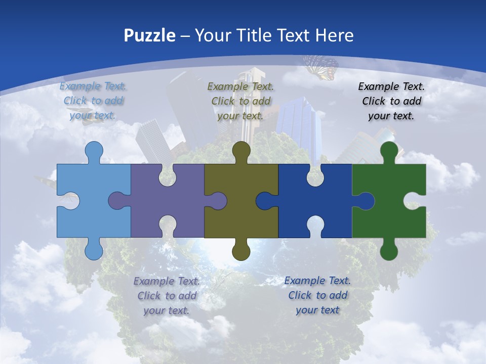 Aerial Sunlight Earth PowerPoint Template