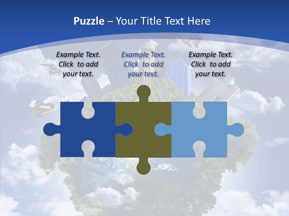 Aerial Sunlight Earth PowerPoint Template