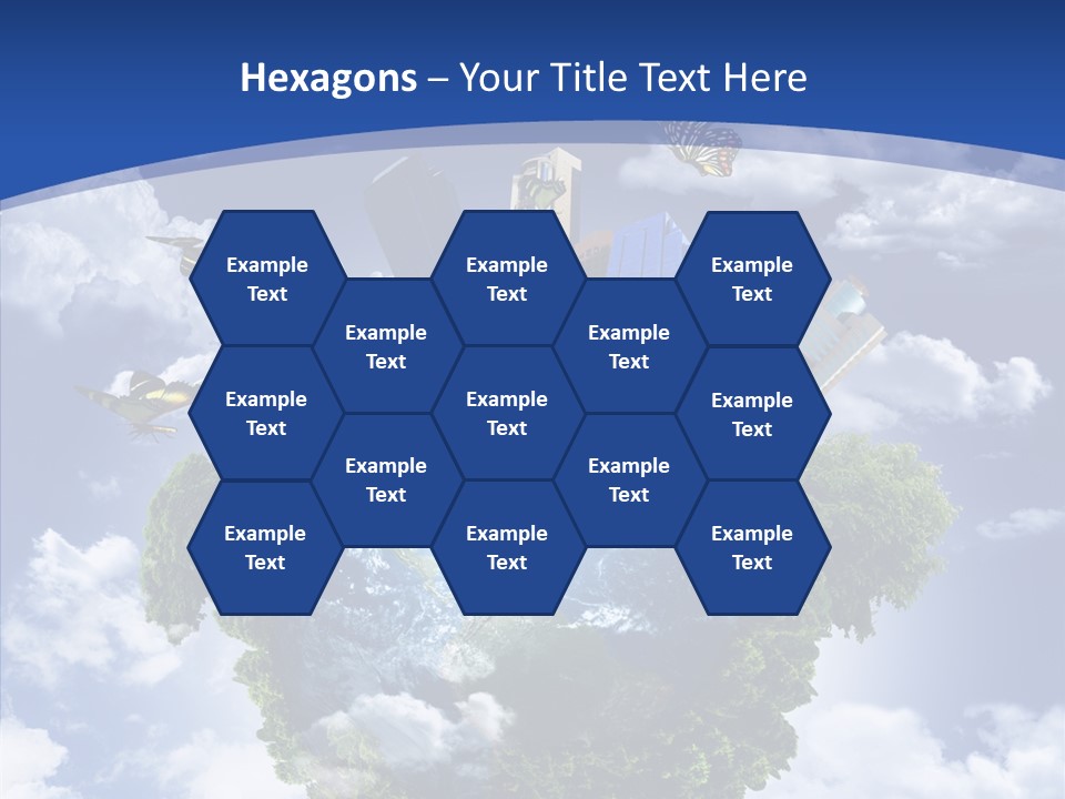 Aerial Sunlight Earth PowerPoint Template