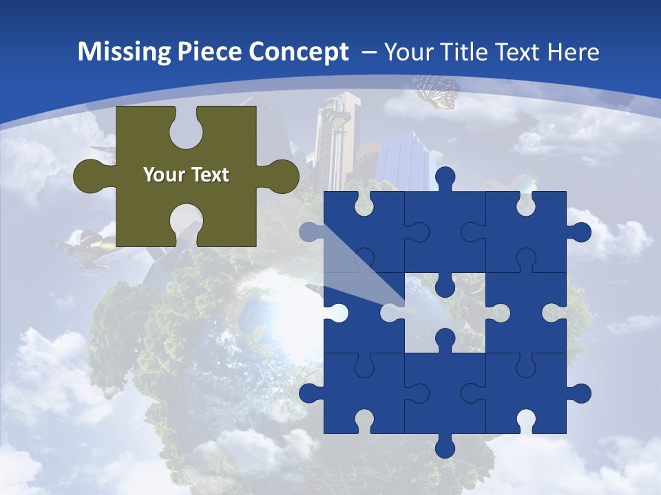 Aerial Sunlight Earth PowerPoint Template