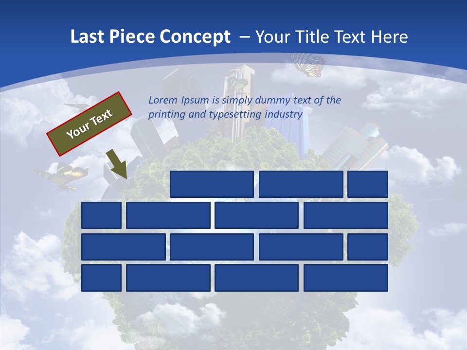 Aerial Sunlight Earth PowerPoint Template