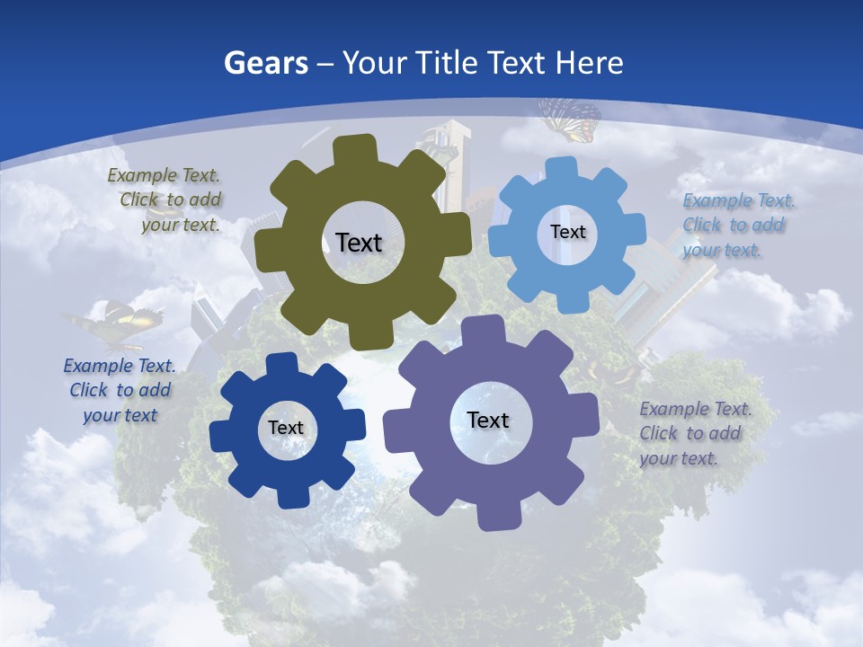 Aerial Sunlight Earth PowerPoint Template