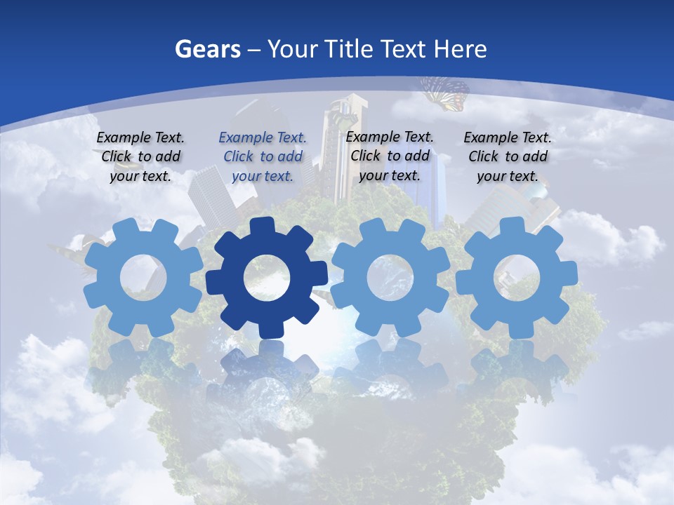Aerial Sunlight Earth PowerPoint Template