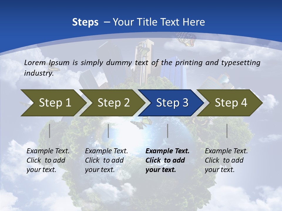 Aerial Sunlight Earth PowerPoint Template