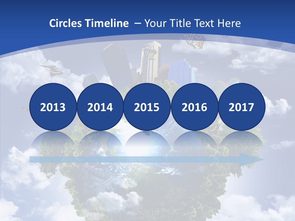 Aerial Sunlight Earth PowerPoint Template