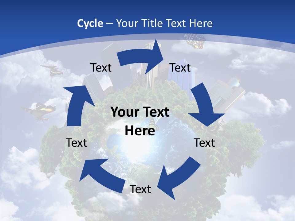 Aerial Sunlight Earth PowerPoint Template