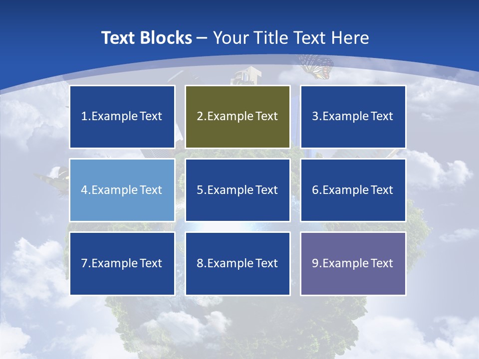 Aerial Sunlight Earth PowerPoint Template
