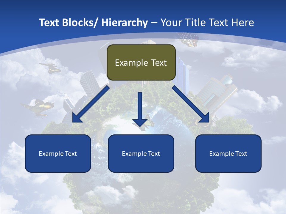 Aerial Sunlight Earth PowerPoint Template