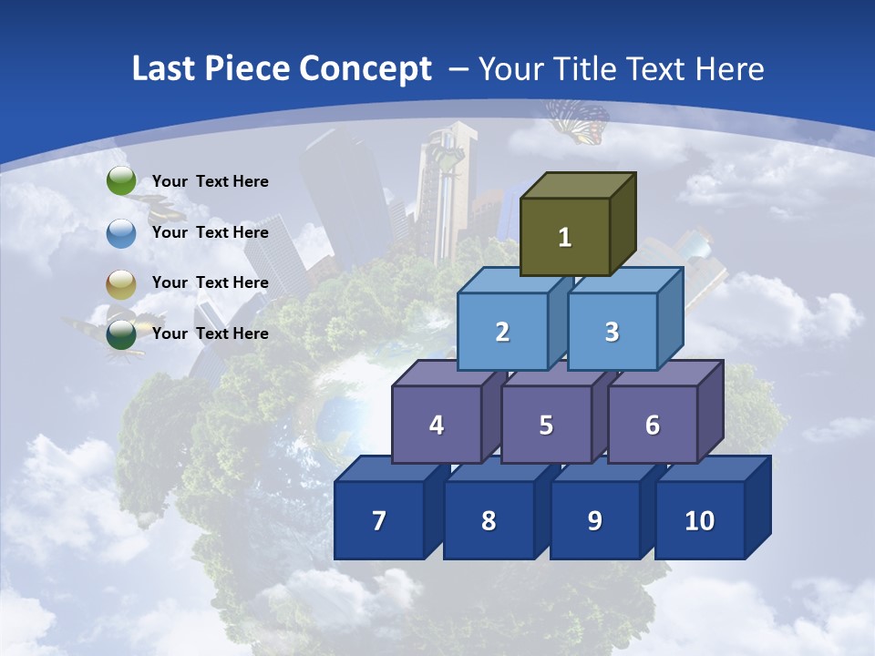 Aerial Sunlight Earth PowerPoint Template