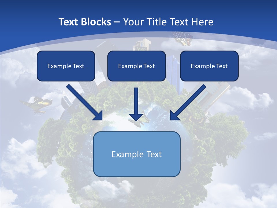 Aerial Sunlight Earth PowerPoint Template