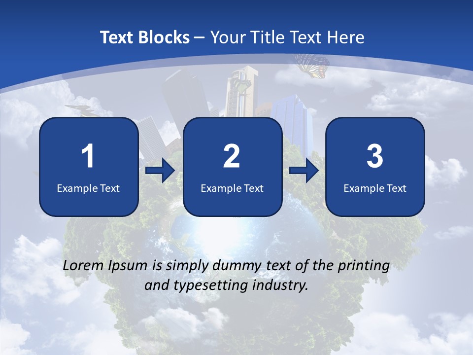 Aerial Sunlight Earth PowerPoint Template