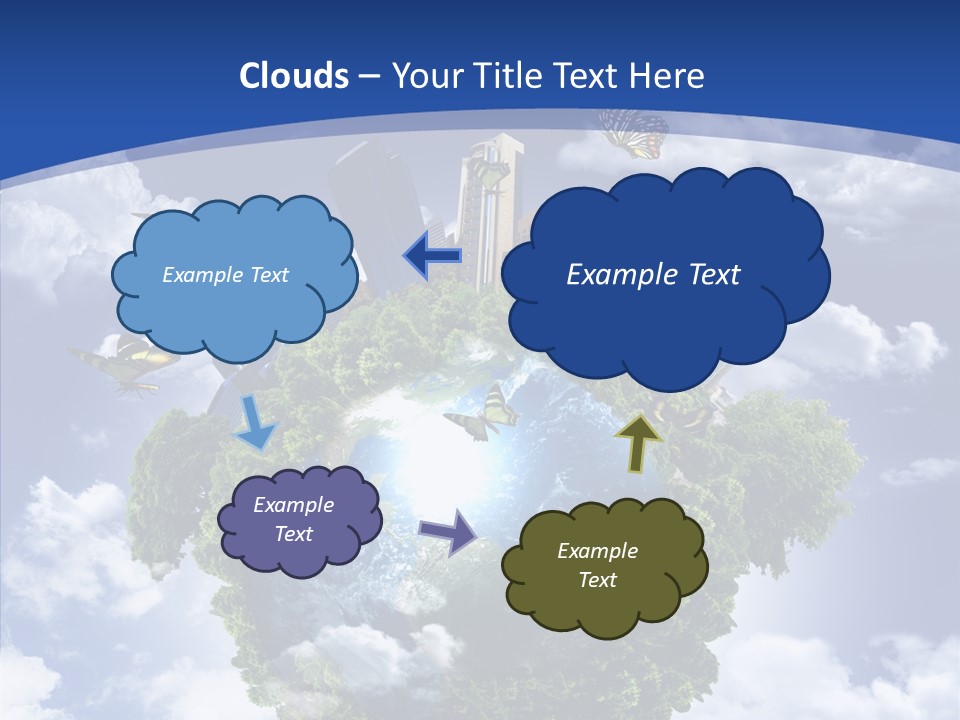 Aerial Sunlight Earth PowerPoint Template