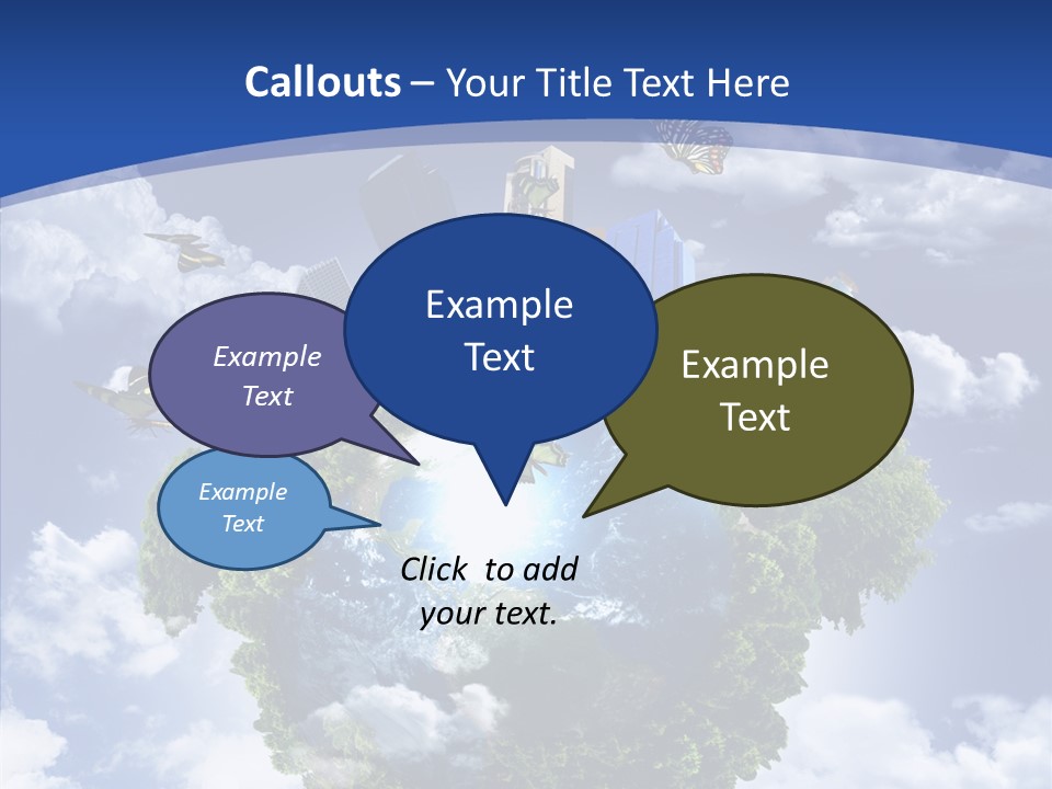 Aerial Sunlight Earth PowerPoint Template