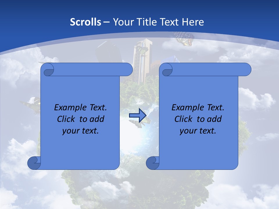 Aerial Sunlight Earth PowerPoint Template