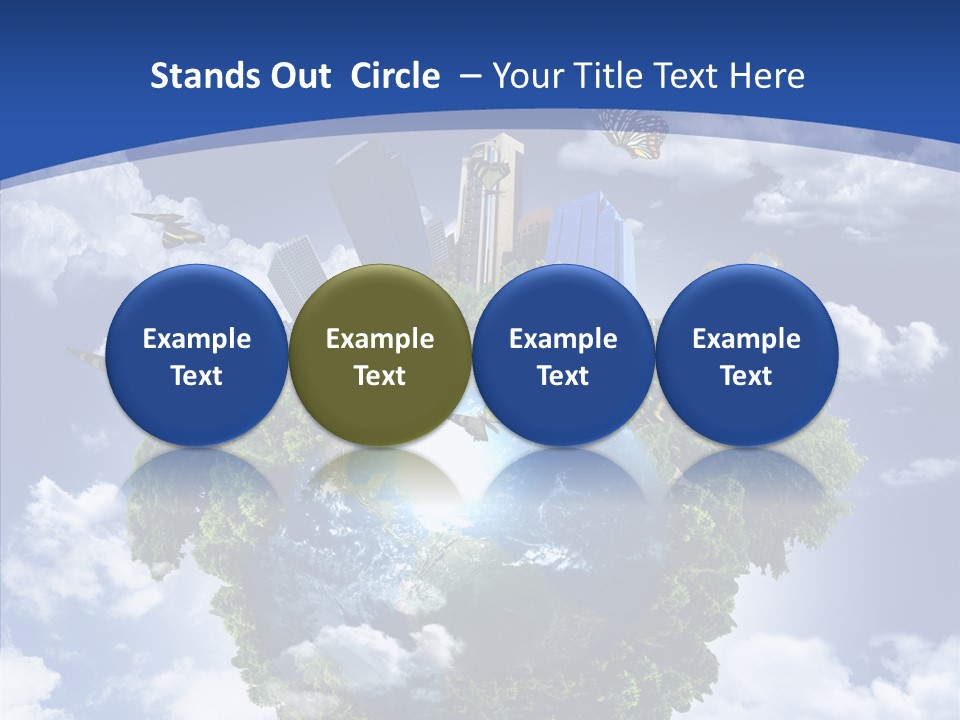 Aerial Sunlight Earth PowerPoint Template