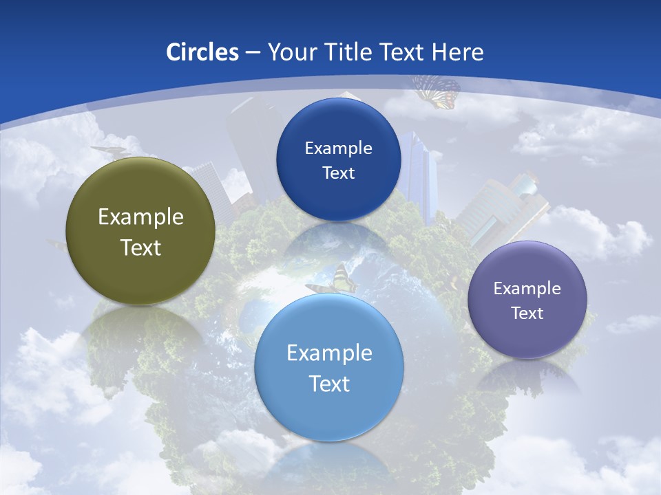 Aerial Sunlight Earth PowerPoint Template