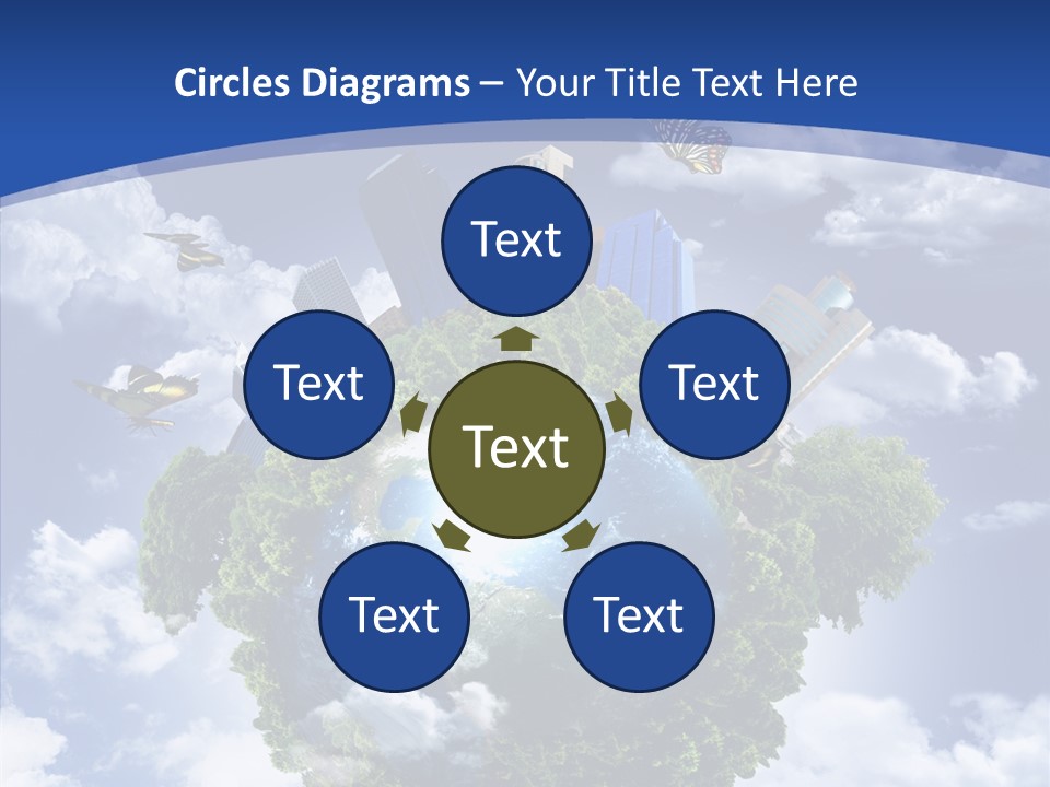 Aerial Sunlight Earth PowerPoint Template