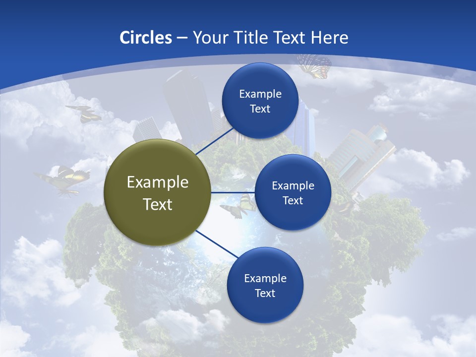 Aerial Sunlight Earth PowerPoint Template