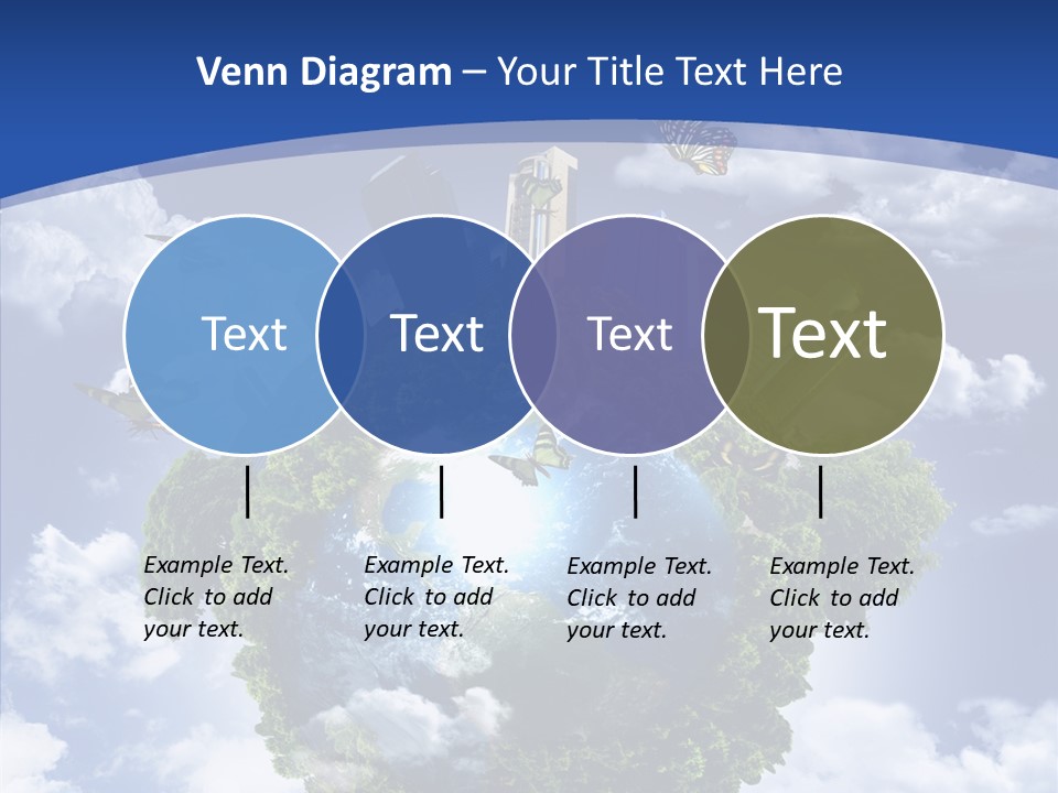 Aerial Sunlight Earth PowerPoint Template