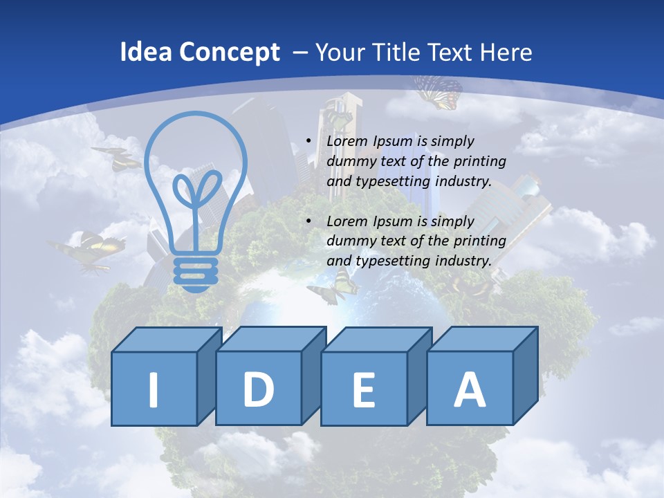 Aerial Sunlight Earth PowerPoint Template
