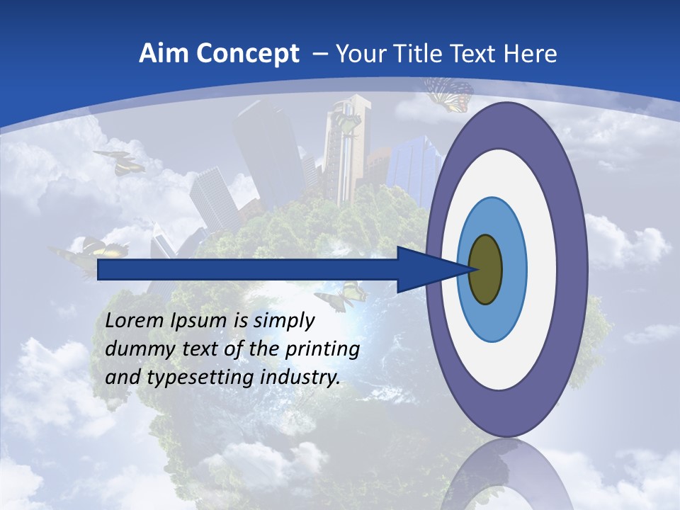 Aerial Sunlight Earth PowerPoint Template