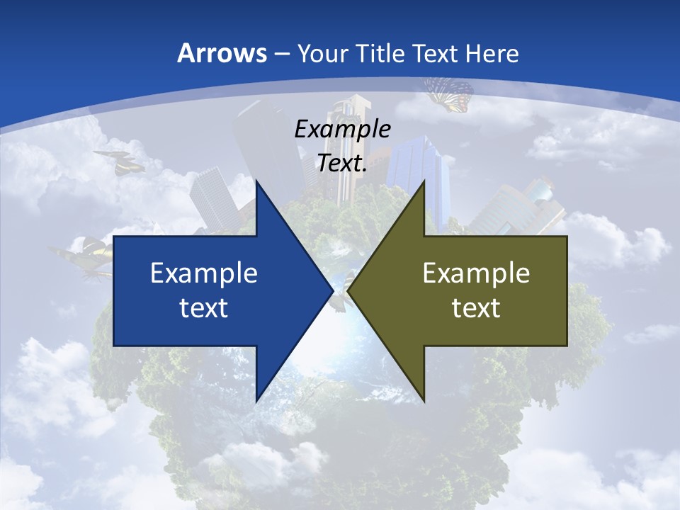 Aerial Sunlight Earth PowerPoint Template