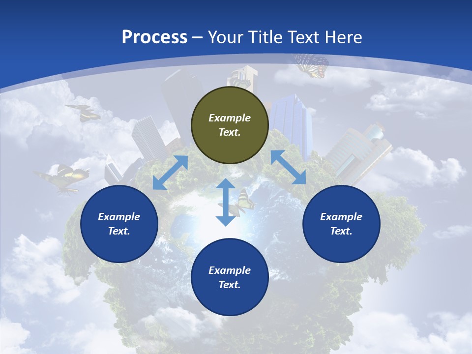 Aerial Sunlight Earth PowerPoint Template