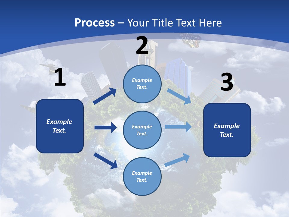 Aerial Sunlight Earth PowerPoint Template