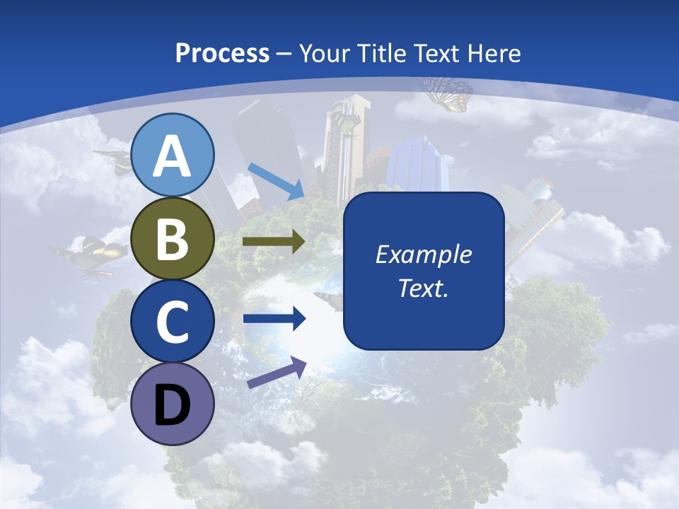 Aerial Sunlight Earth PowerPoint Template