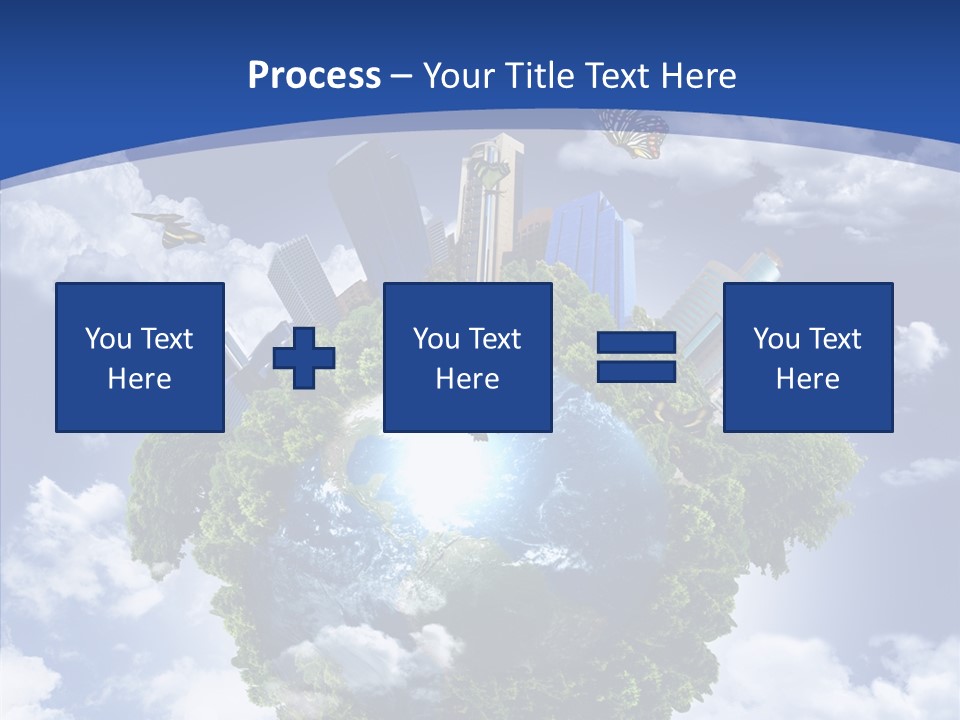 Aerial Sunlight Earth PowerPoint Template