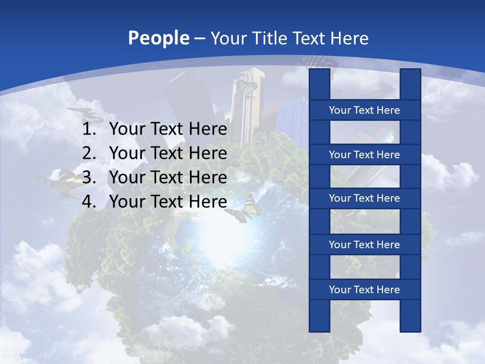 Aerial Sunlight Earth PowerPoint Template
